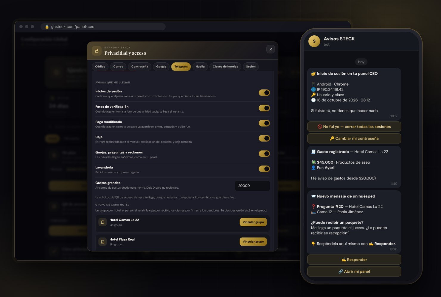 Avisos por Telegram
